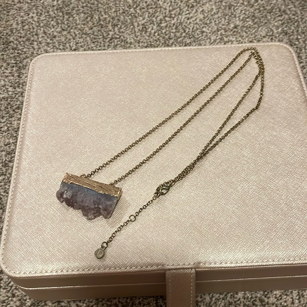 Purple stone necklace